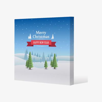 The Range Knitted Pattern Of White Snowflakes Gallery Canvas - Blue / 101cm