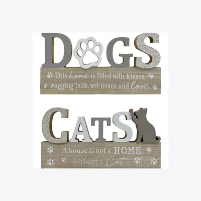 The Range Pet Slogan Wood Effect Plaque - Natural