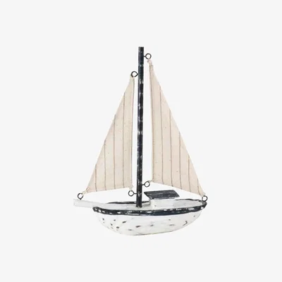 The Range Wooden Yacht With Sail 20cm - White
