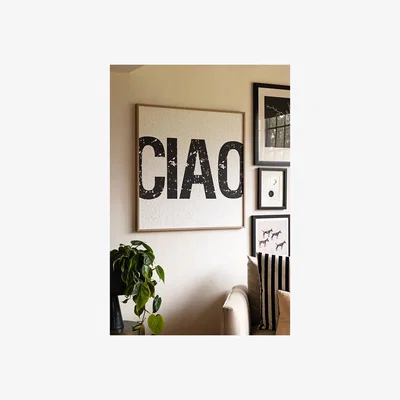 Rockett St George Framed Black & White Ciao Wall Art