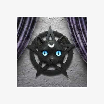 The Range Feline Worship Cat Pentagram Wall Plaque - 25.5cm