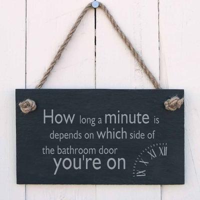 The Range Slate Hanging Sign How Long A Minute Is