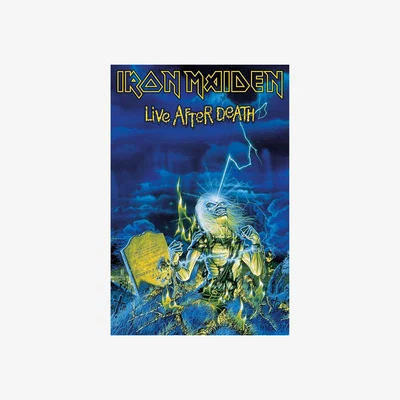 The Range Iron Maiden Live After Death Textile Poster - Blue