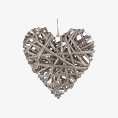 The Range Full Antique Wash Wicker Heart - Grey Brown / Medium