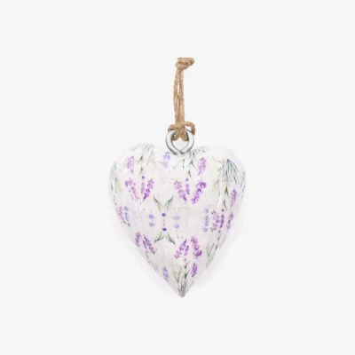 The Range Lavender Large Wooden Heart Decor - Elegant  Soothing Accent Piece - Lavender