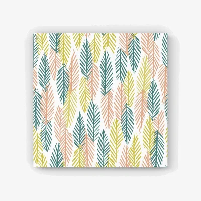 The Range Scandinavian Style Foliage Canvas Print - Green / 40.6cm