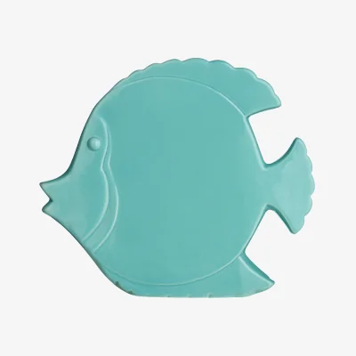 The Range Turquoise Fish Ceramic Wall Art - Blue