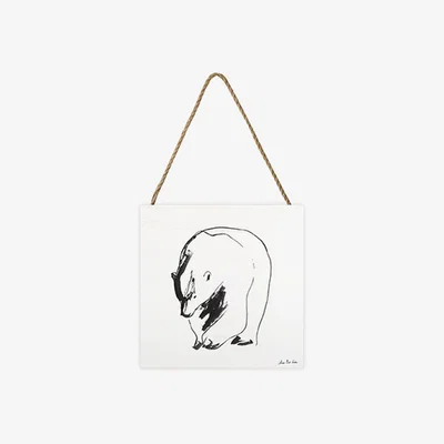 The Range Aimee Del Valle (Wander) Wooden Block - White