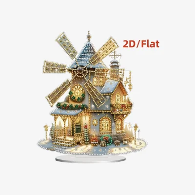 The Range Festive Windmill Tabletop Diamond Painting Kit - Multi