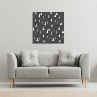 The Range Christmas Winter Forest Gallery Canvas - Black / 90cm