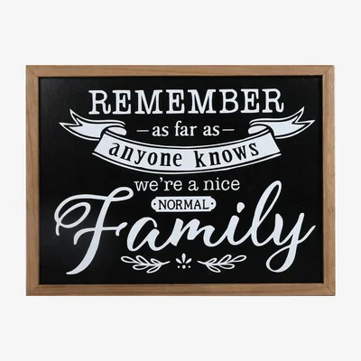 The Range Chalkboard Style Family Quote Sign - Black