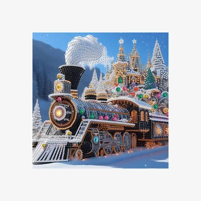 The Range Christmas Steam Train Diamond Painting Kit - Multi