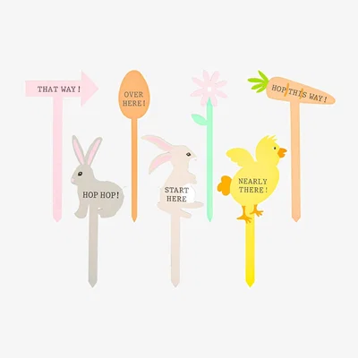 The Range Easter Egg Hunt Signs - 15cm - Multi - Pack of 7 - Multi