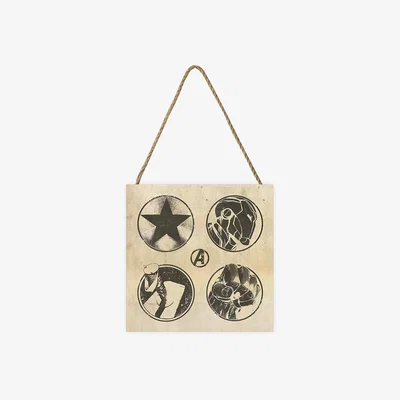 The Range Marvel Icons Wooden Block - White