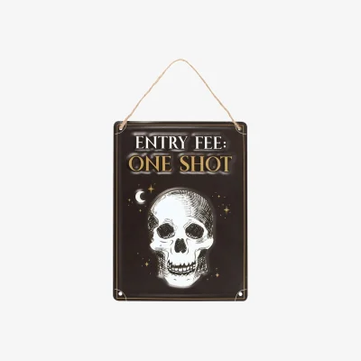 The Range Something Different Entry Fee One Shot Hanging Sign - Black/White/Gold