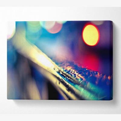 The Range Rain In The Night Canvas Print Wall Art - Yellow / 35.56cm