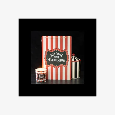 The Range Freak Show Metal Hanging Sign Set with Circus Stripes - Multi