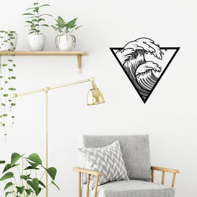 The Range Sea Theme  Wall Art Metal Decorative Object - Black - Black