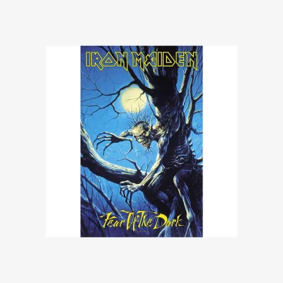The Range Iron Maiden Fear Of The Dark Textile Poster - Blue