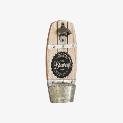 The Range Wall Plaque Beer Bottle Opener - Brown,Silver,Black / Brewery