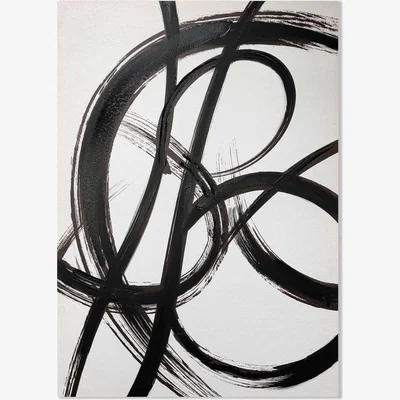 The Range Monochrome Abstract Swirl Canvas