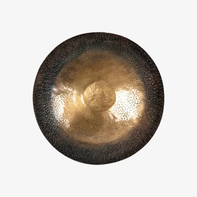 The Range Zine Extra Large Decorative Metal Wall Art Plate for Modern Interiors - Gold