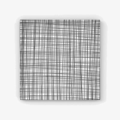 The Range Monochrome Pencil Scribble HD Metal Print - Grey / 40cm