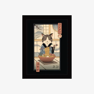 The Range Vincent Trinidad (Neko Ramen Ukiyoe) Framed Print