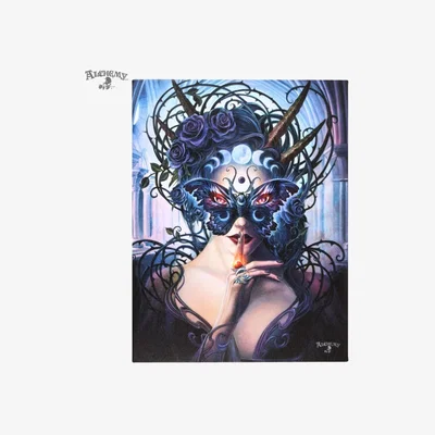 The Range The Vow Canvas Plaque 19x25cm by Alchemy - Gothic Wall Art Decor - Blue