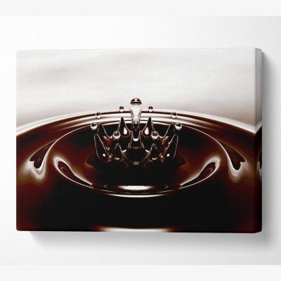 The Range Diamond Splash Chocolate Canvas Print Wall Art - Yellow / 50.8cm