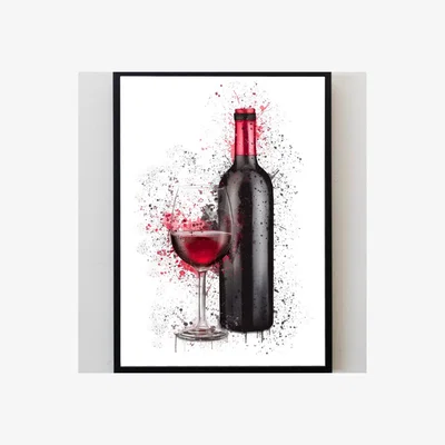 The Range Red Wine and Bottle - Red / 21cm
