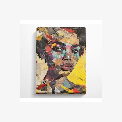 The Range Collage Woman Art Canvas Print - Black / 66.04cm