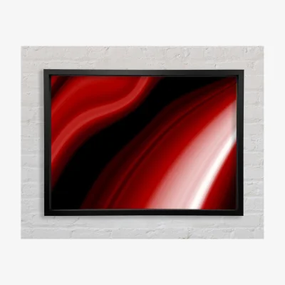 The Range Red Streaks Framed Print Abstract Prints - Black