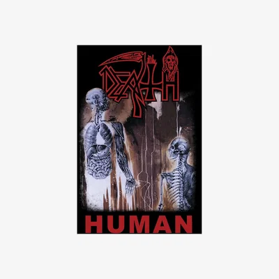The Range Death Human Textile Poster - Black/Red/White