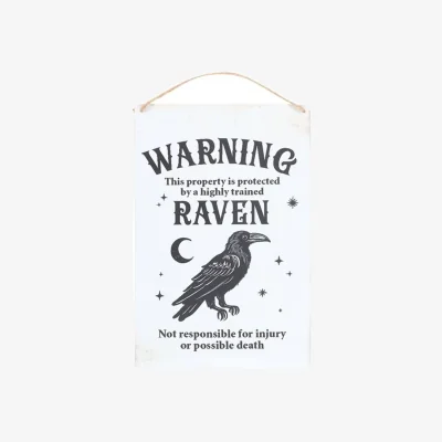 The Range Something Different Protected By A Raven Hanging Sign - Black/Silver