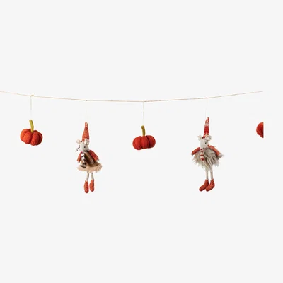 The Range Autumnal Mice Garland - Orange