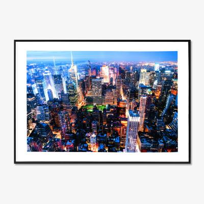 The Range Framed NYC Lights Glossy Canvas - Multicolour