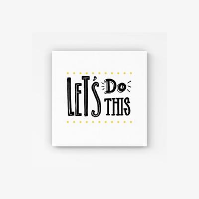 The Range Let'S Do This Canvas Print - Black / 40.6cm