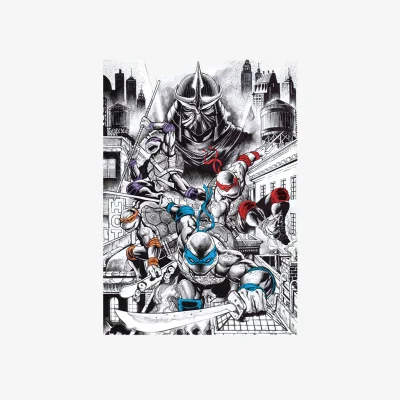 The Range Teenage Mutant Ninja Turtles Limited Edition 40th Anniversary Art Print - Multi