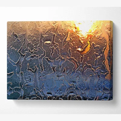 The Range Icy Glass Canvas Print Wall Art - Yellow / 101.6cm