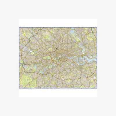 The Range London A-Z Wall Map - Blue