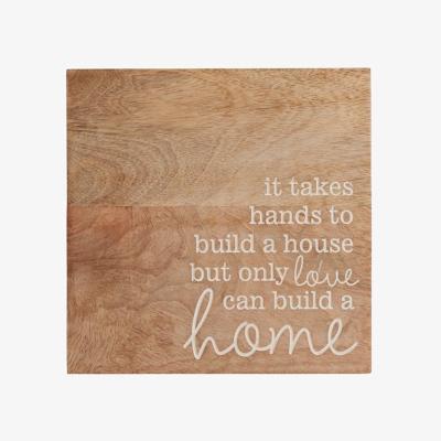 The Range Love Builds A Home Wooden Sign  - Brown