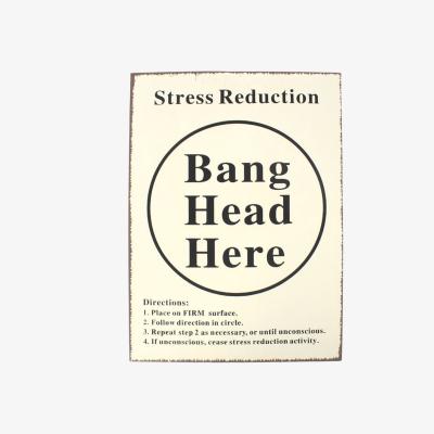 The Range Frustration-Relief Bang Head Sign - Yellow