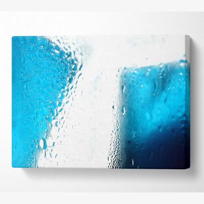 The Range Condensation On Glass Canvas Print Wall Art - Yellow / 81.28cm