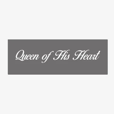 The Range Queen of His Heart Silver Plaque Romantic Sign Sentimental - Silver