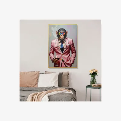 The Range Stylish Monkey Framed Canvas
