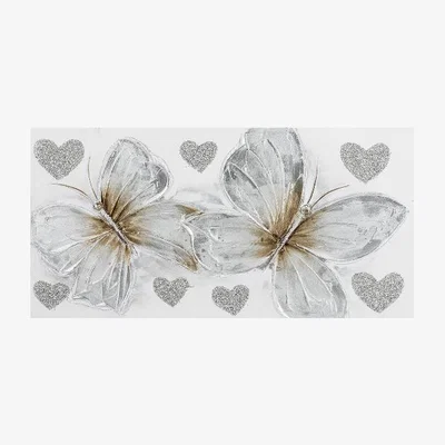 The Range Butterflies and Glitter Hearts Canvas