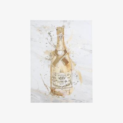 The Range Foiled Champagne Bottle Canvas