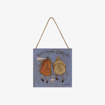 The Range Sam Toft (Keep Strong Carry On) Wooden Block - White
