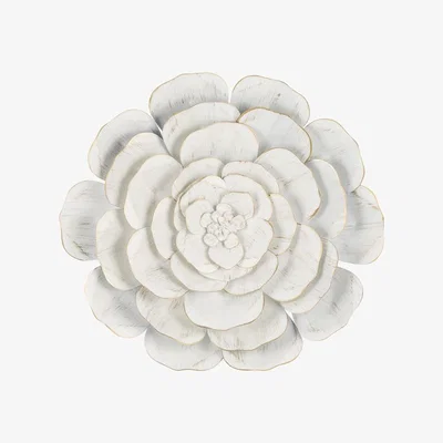 The Range Metal Flower Wall Decor - White / Large